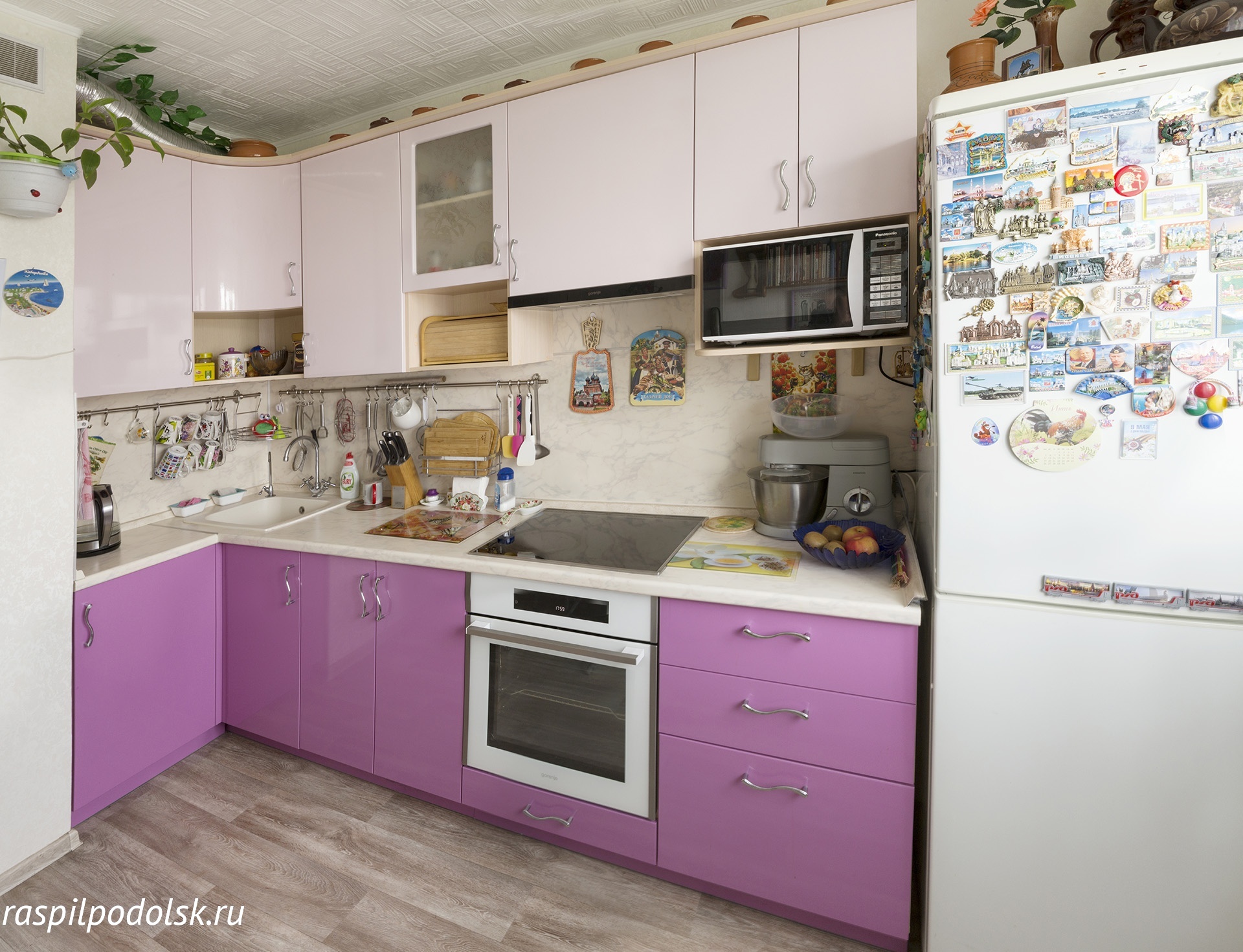 Кухня Серо Розовая Фото