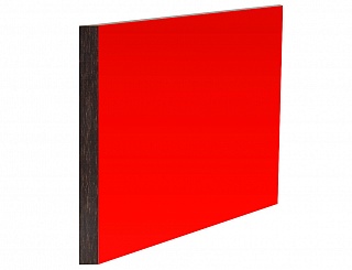 Панель пластик-компакт (HPL) фрезеровка фаска 45 градусов Красная