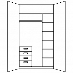 Шкаф лофт 2 двери тип 3